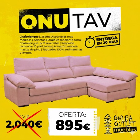 SOFÁ CHAISELONGUE ONUTAV