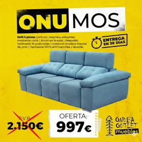 SOFÁ TRES PLAZAS ONUMOS
