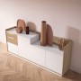 Composición de Salón Chill 118 - Blanco Mate Naturale Rayado