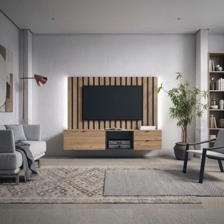Mueble de TV Flotante Yours Naturale Bocamina 201