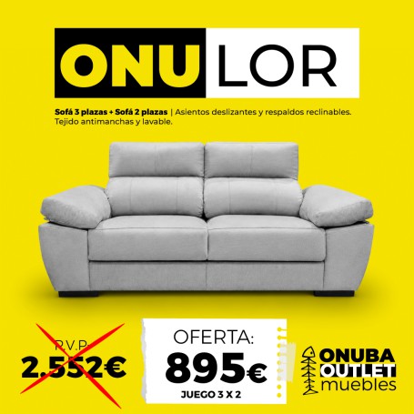 SOFÁ TRES + DOS  PLAZAS ONULOR