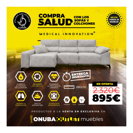 Sofá chaiselongue NANTES en superoferta